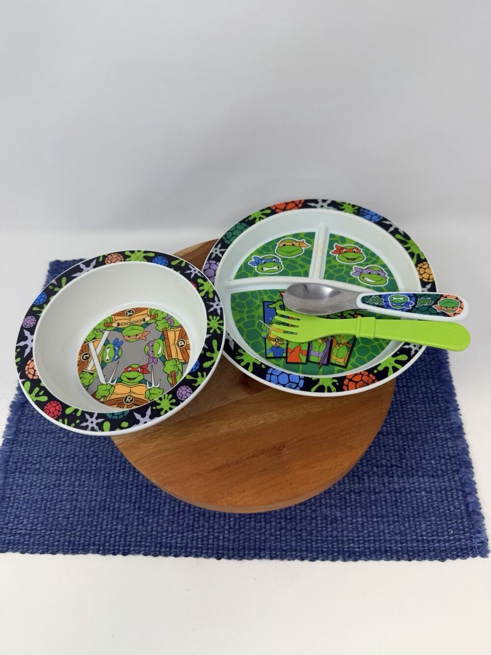VTG TMNT Teenage Mutant Ninja Turtles Divided Child Baby Plate Gerber 90’s Bowl